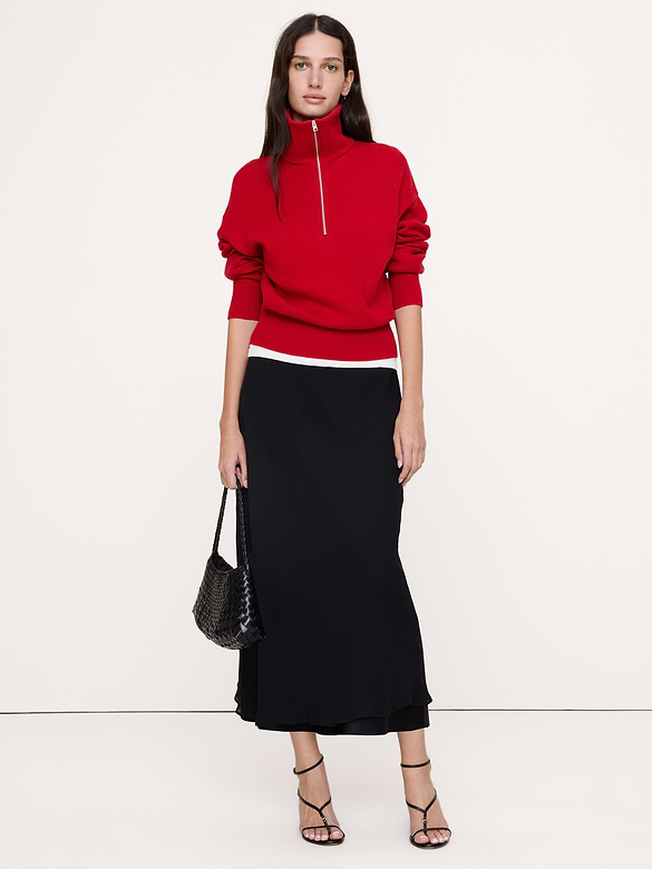 Cotton-Cashmere Half-Zip Sweater
