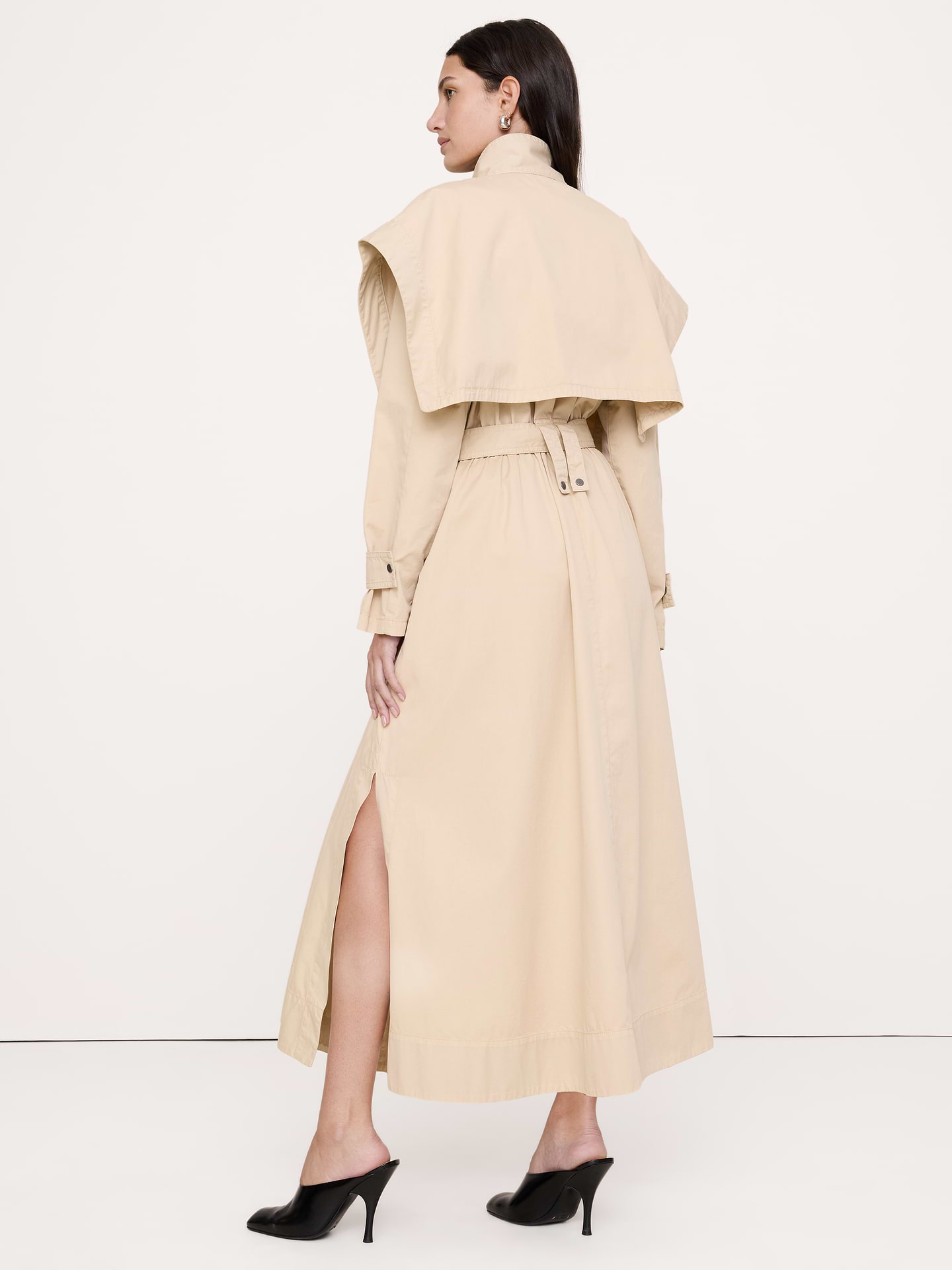 Image 3 of 6, Cotton Twill Utility Trench Dress