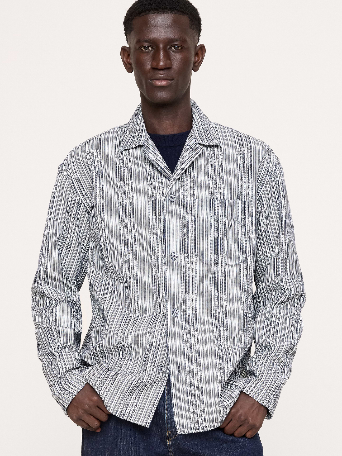 Image 4 de 7, Chemise décontractée en coton texturé