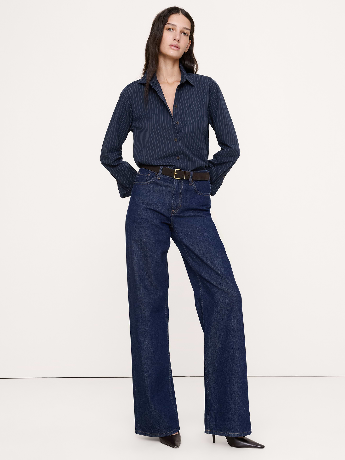 Image number 3 showing, The Oversized Shirt in Cotton Poplin
