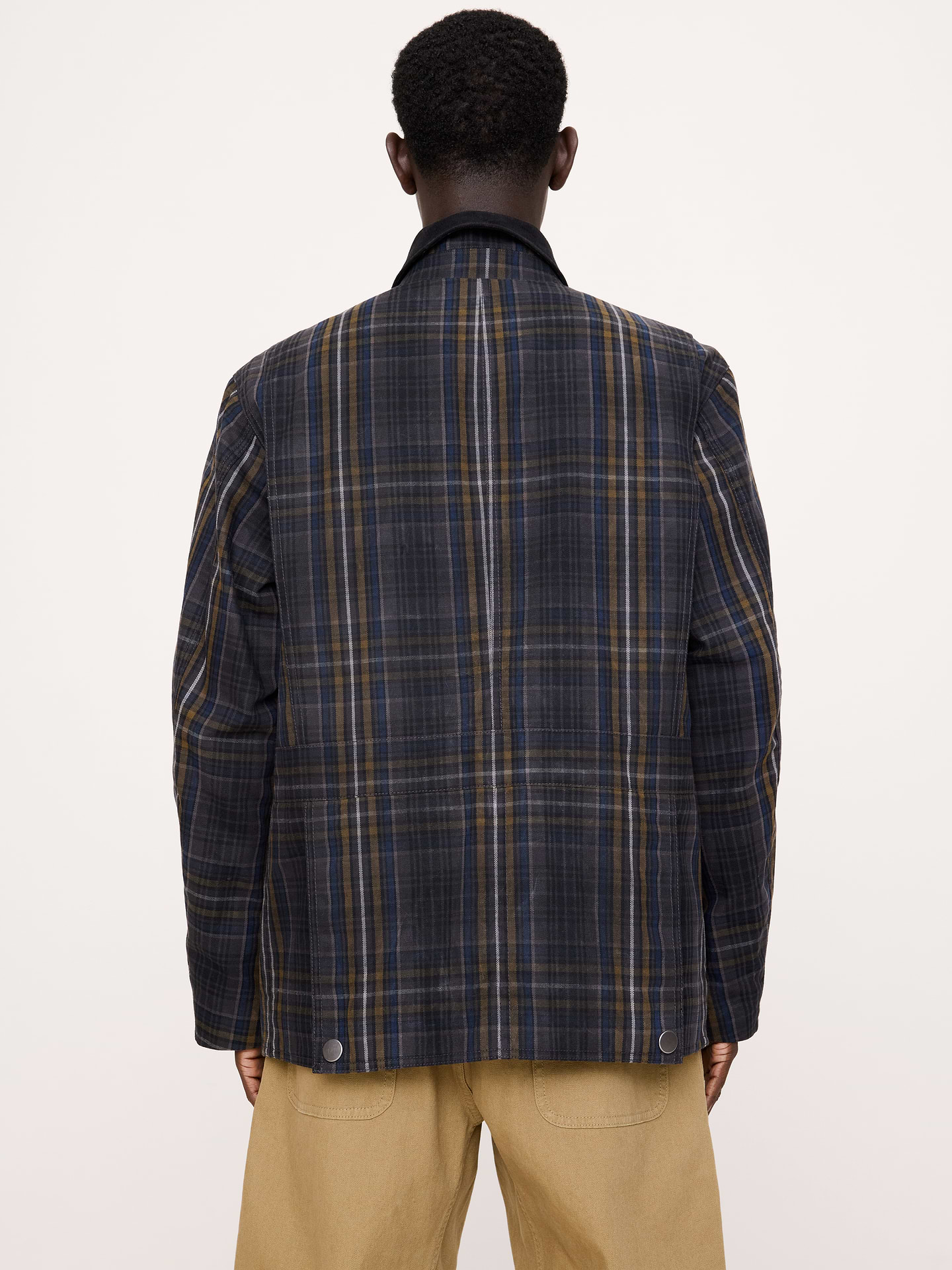 Image number 3 showing, Cotton Canvas Barn Coat with Corduroy Collar