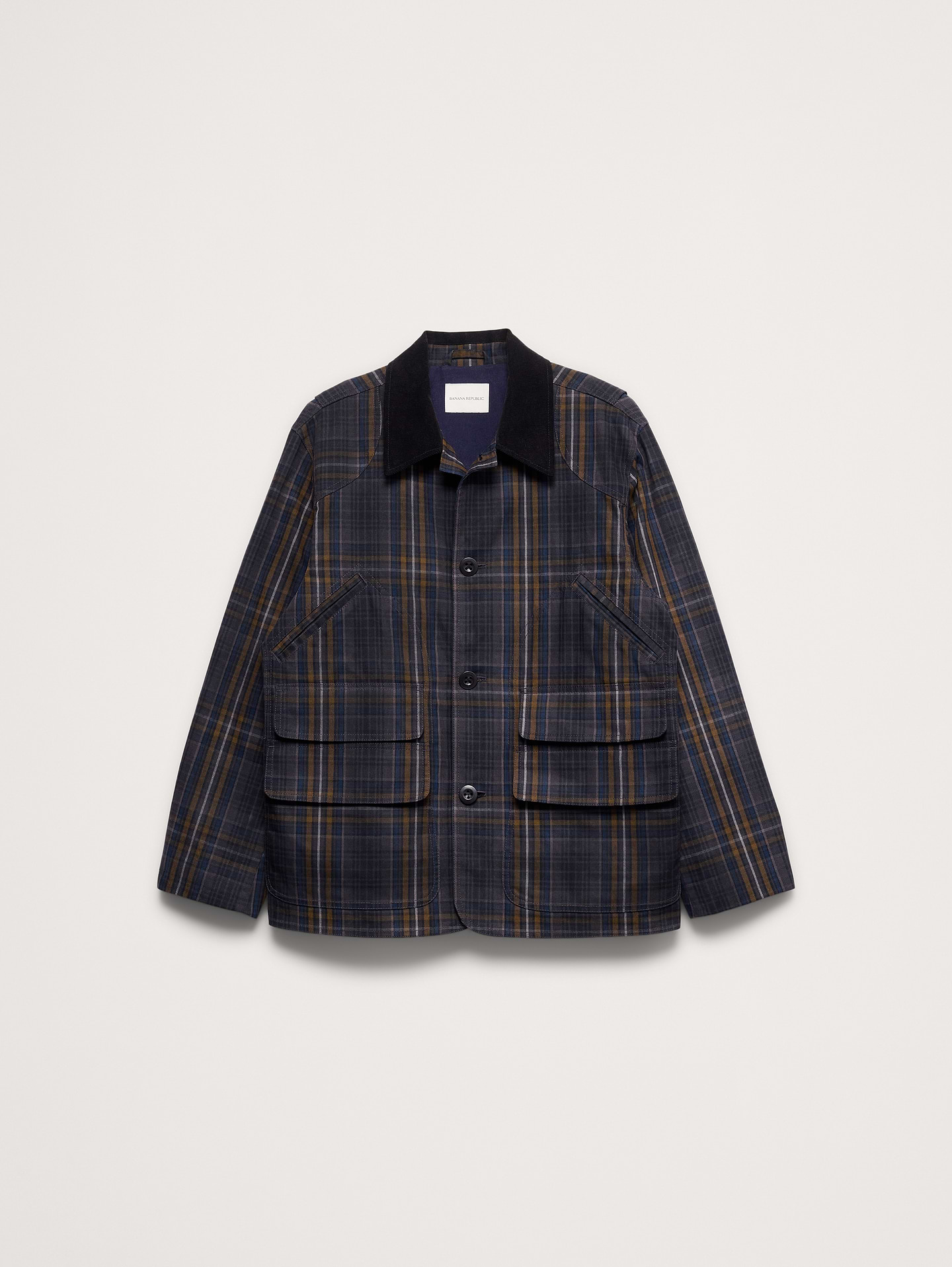 Image number 5 showing, Cotton Canvas Barn Coat with Corduroy Collar