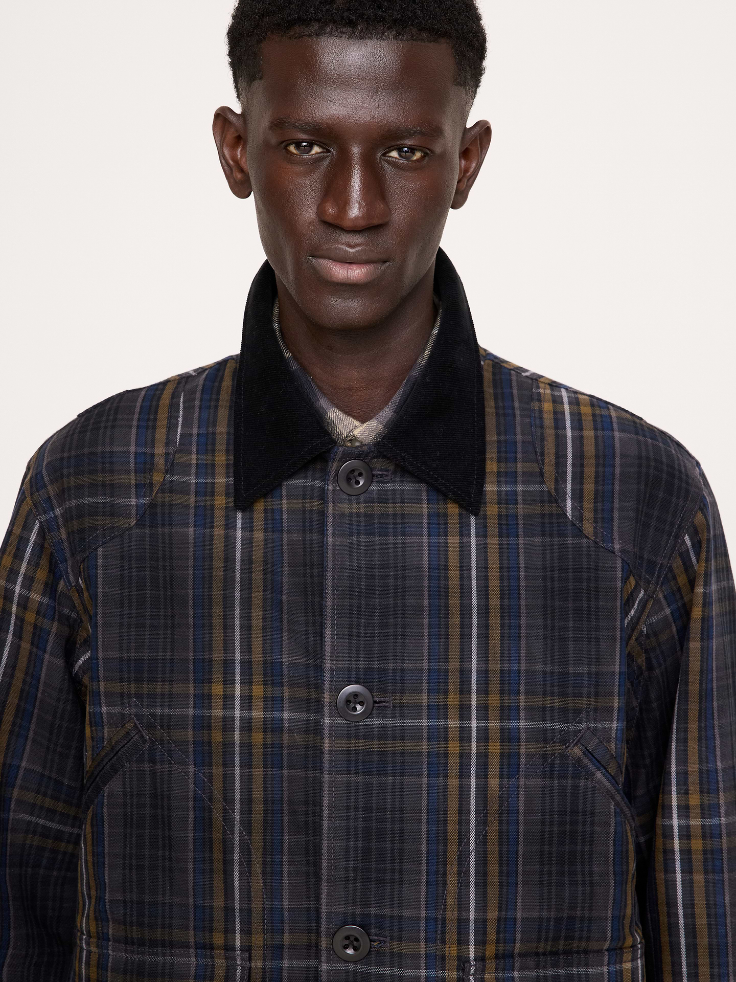 Image number 8 showing, Cotton Canvas Barn Coat with Corduroy Collar