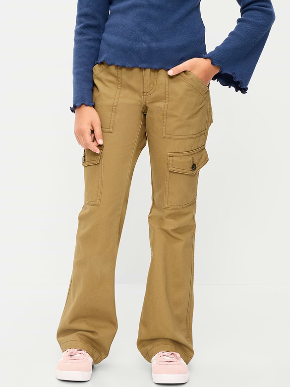 Low-Rise Flare-Leg Utility Pants for Girls