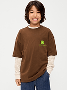 Image 1 of 2, crew neck, short sleeves, drop shoulders, licensed graphic, Copyright © 2026 Deere & Company. All Rights Reserved., Product #906224