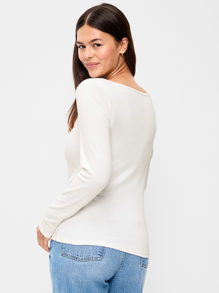 Image 6 of 8, Snug Long-Sleeve Boatneck T-Shirt
