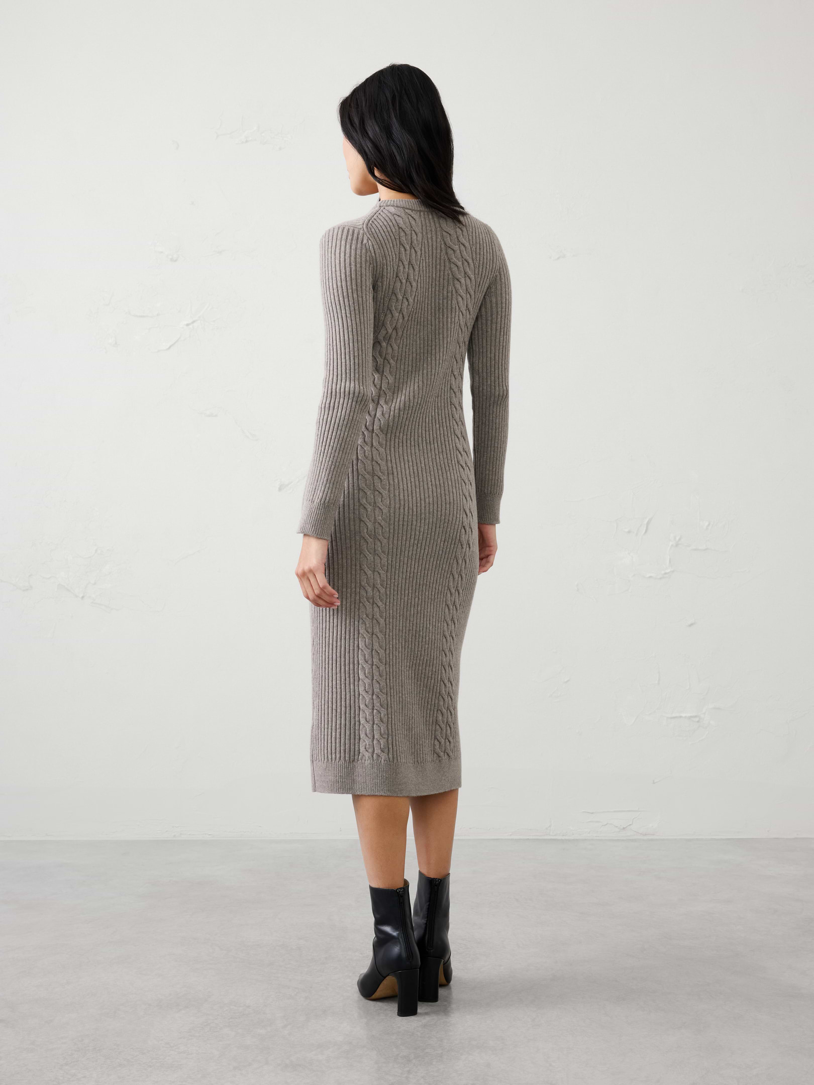 banana republic cable knit sweater dress Midi Wool sweater