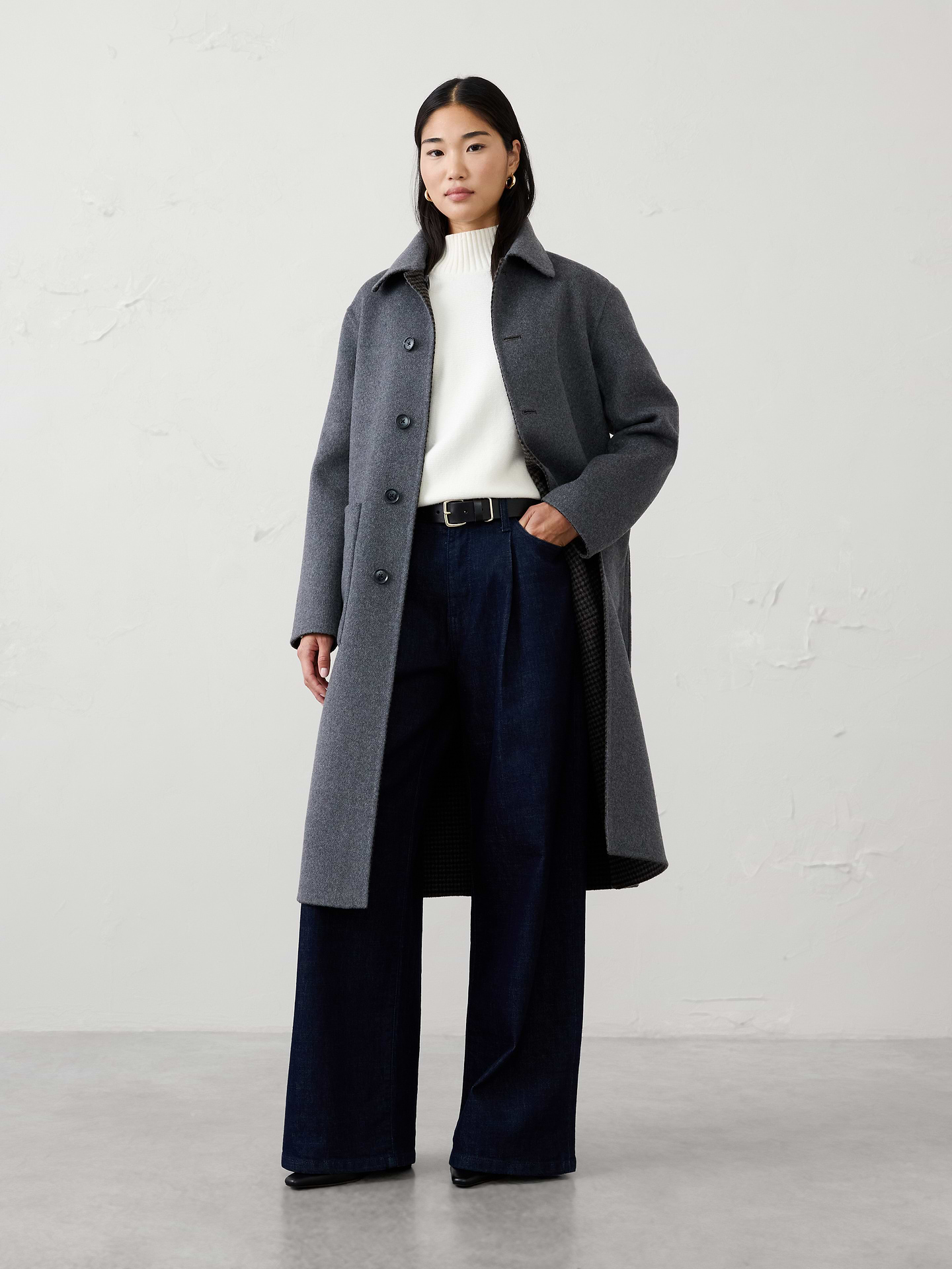 Image number 7 showing, Reversible Double Face Coat