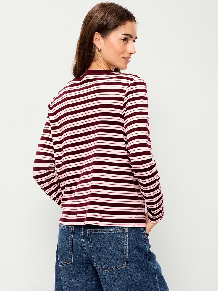 Image 2 de 8, T-shirt en tissu épais à manches longues