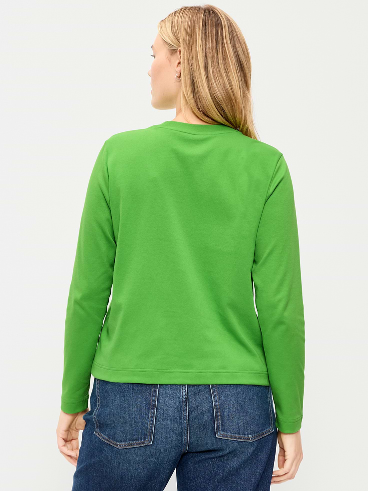 Image 4 of 6, Heavyweight Long-Sleeve Crew-Neck T-Shirt
