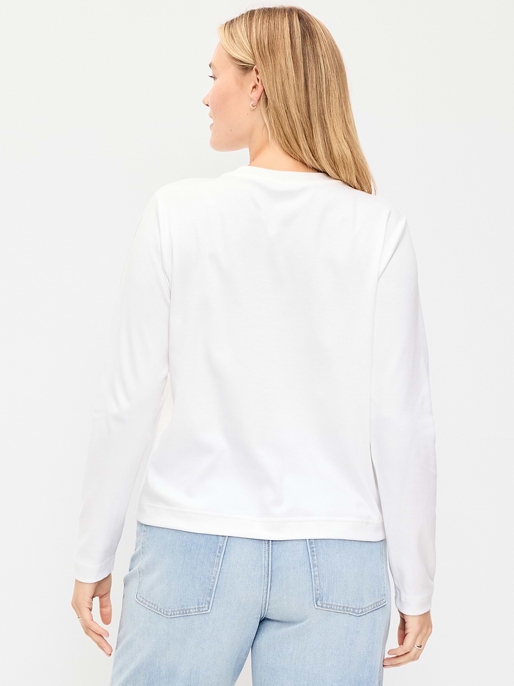 Image 6 of 8, Heavyweight Long-Sleeve Crew-Neck T-Shirt