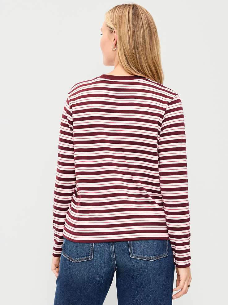 Image 6 de 8, T-shirt en tissu épais à manches longues