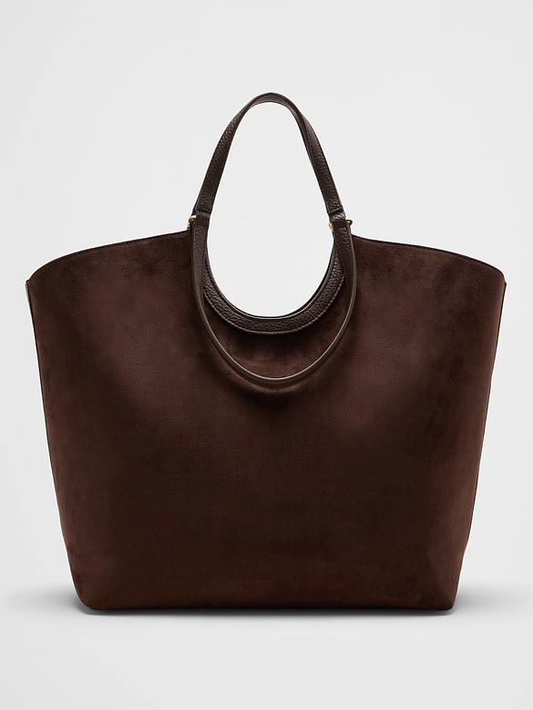 Vegan Leather Double Handle Tote