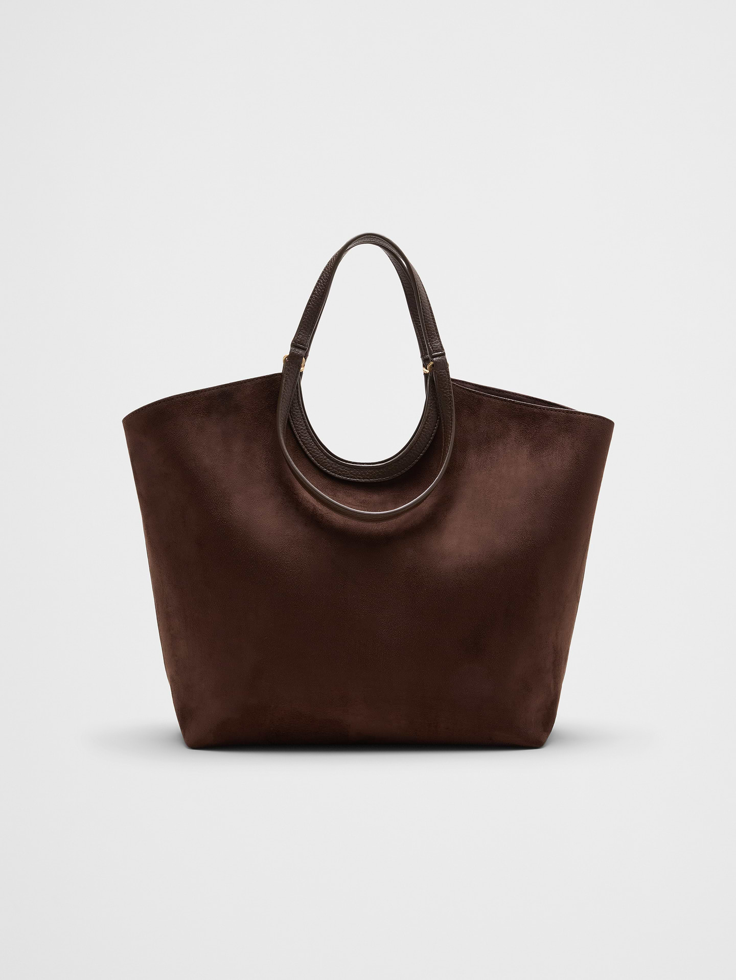 Image 4 of 5, Vegan Leather Double Handle Tote