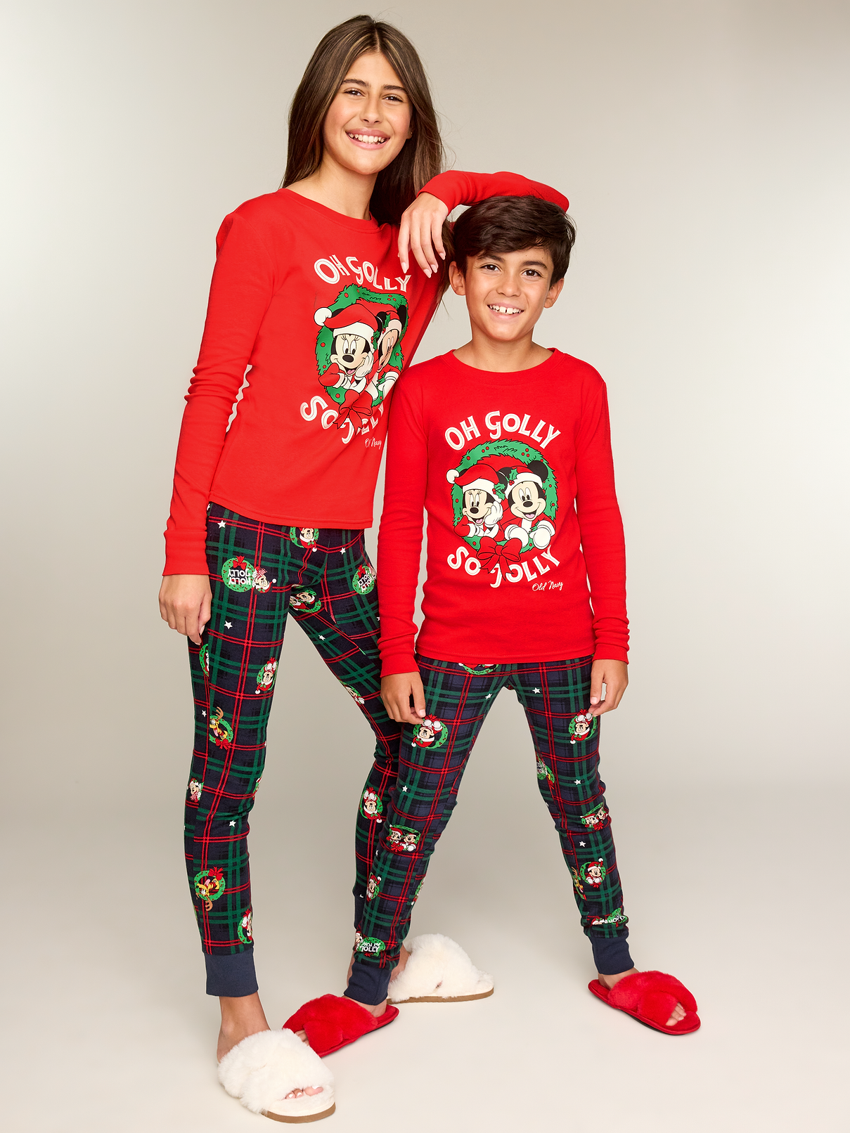 Image 1 of 4, crew neck, long sleeves, coordinating pajama pants, elasticized waistband, licensed graphic, ©Disney, Product #910721