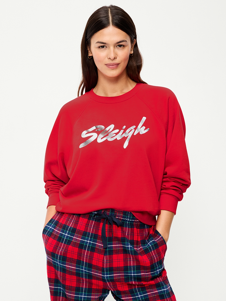 Image 4 of 9, Oversized Raglan Sweatshirt