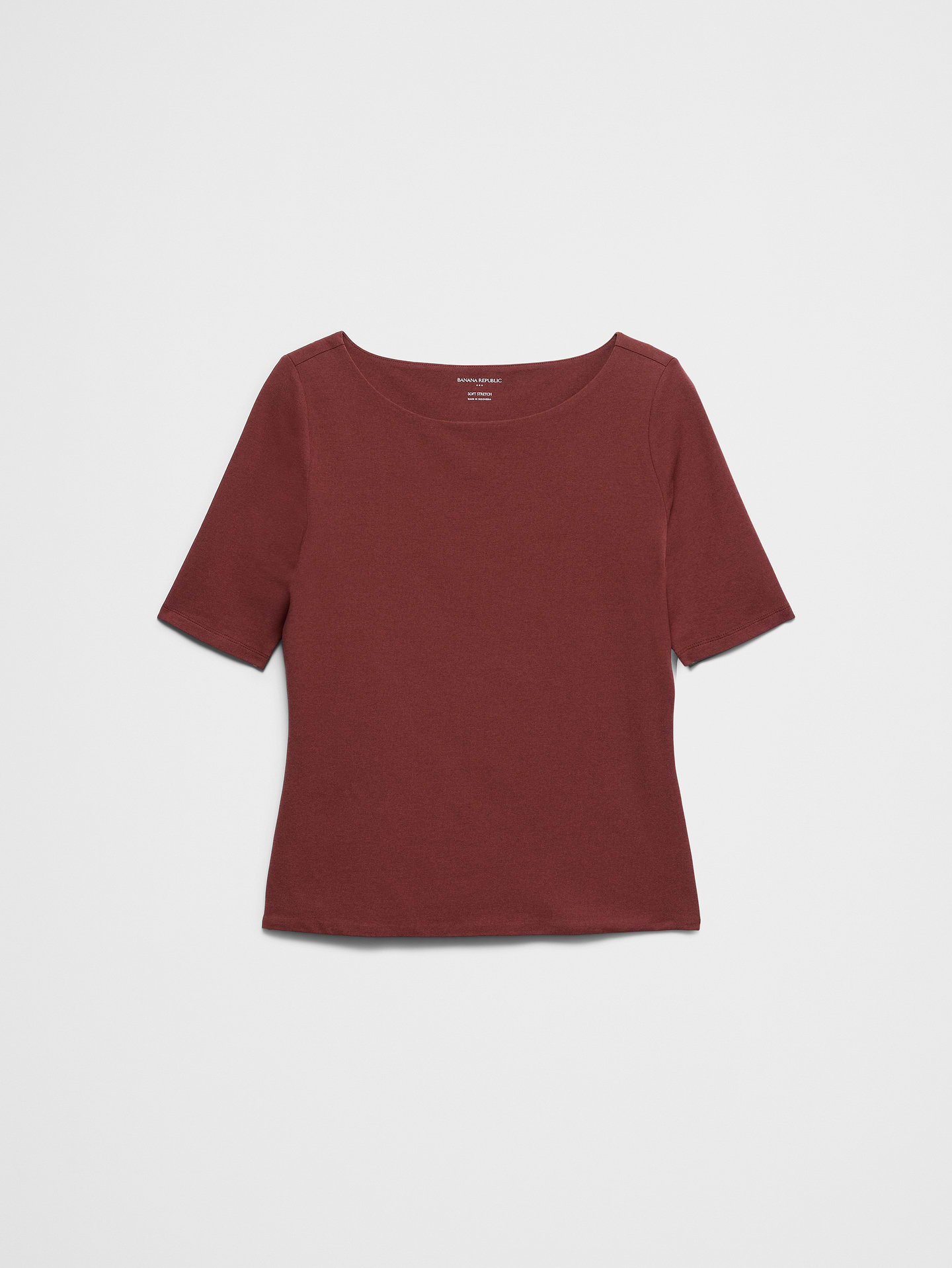 Image 4 of 7, Soft Stretch Elbow-Sleeve Top