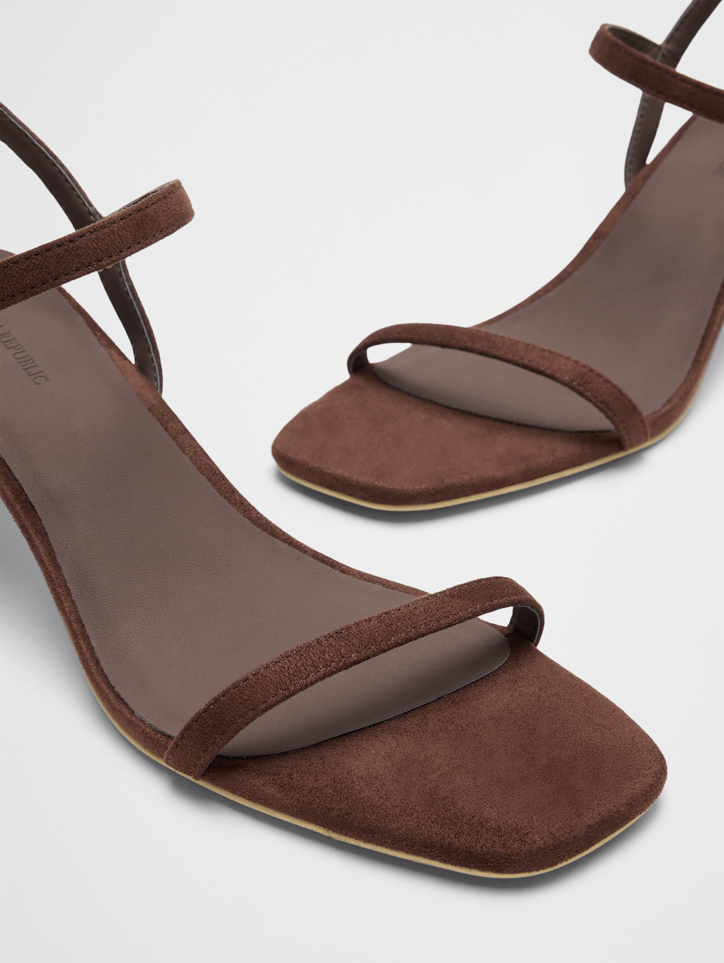 Image 3 of 3, Vegan Leather Kitten Heel Sandal