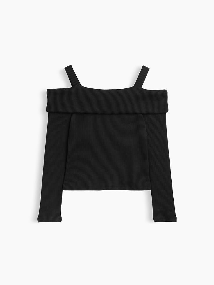 Image number 2 showing, Kids Off-Shoulder Rib Sweater Top