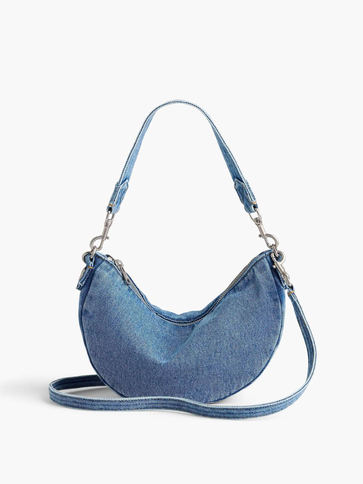 Image number 1 showing, Small Denim Crescent Crossbody