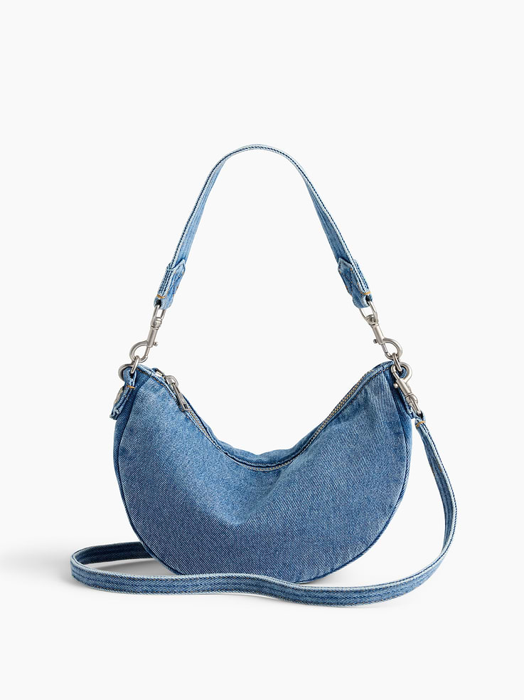 Image number 1 showing, Small Denim Crescent Crossbody