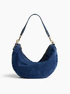 Image number 1 showing, Denim Crescent Bag