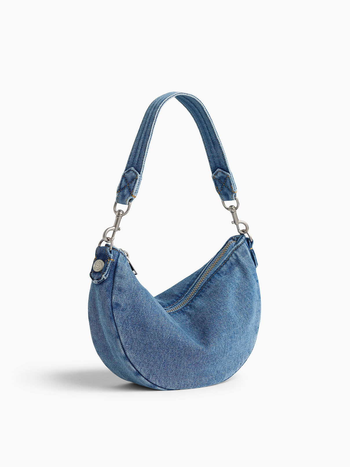 Image number 3 showing, Small Denim Crescent Crossbody
