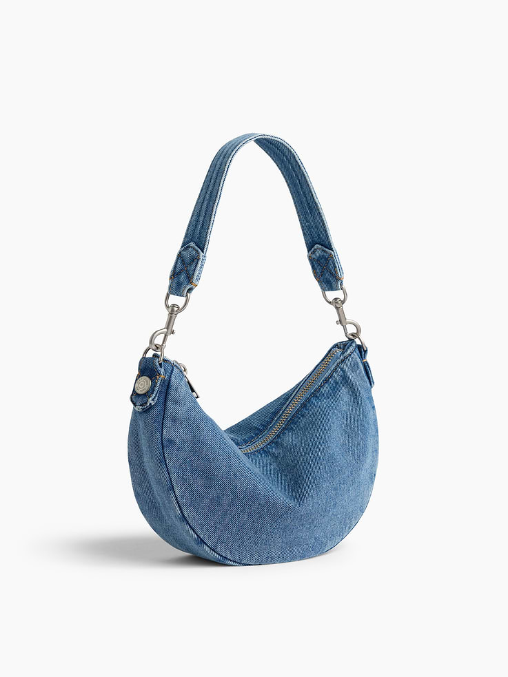 Image number 3 showing, Small Denim Crescent Crossbody
