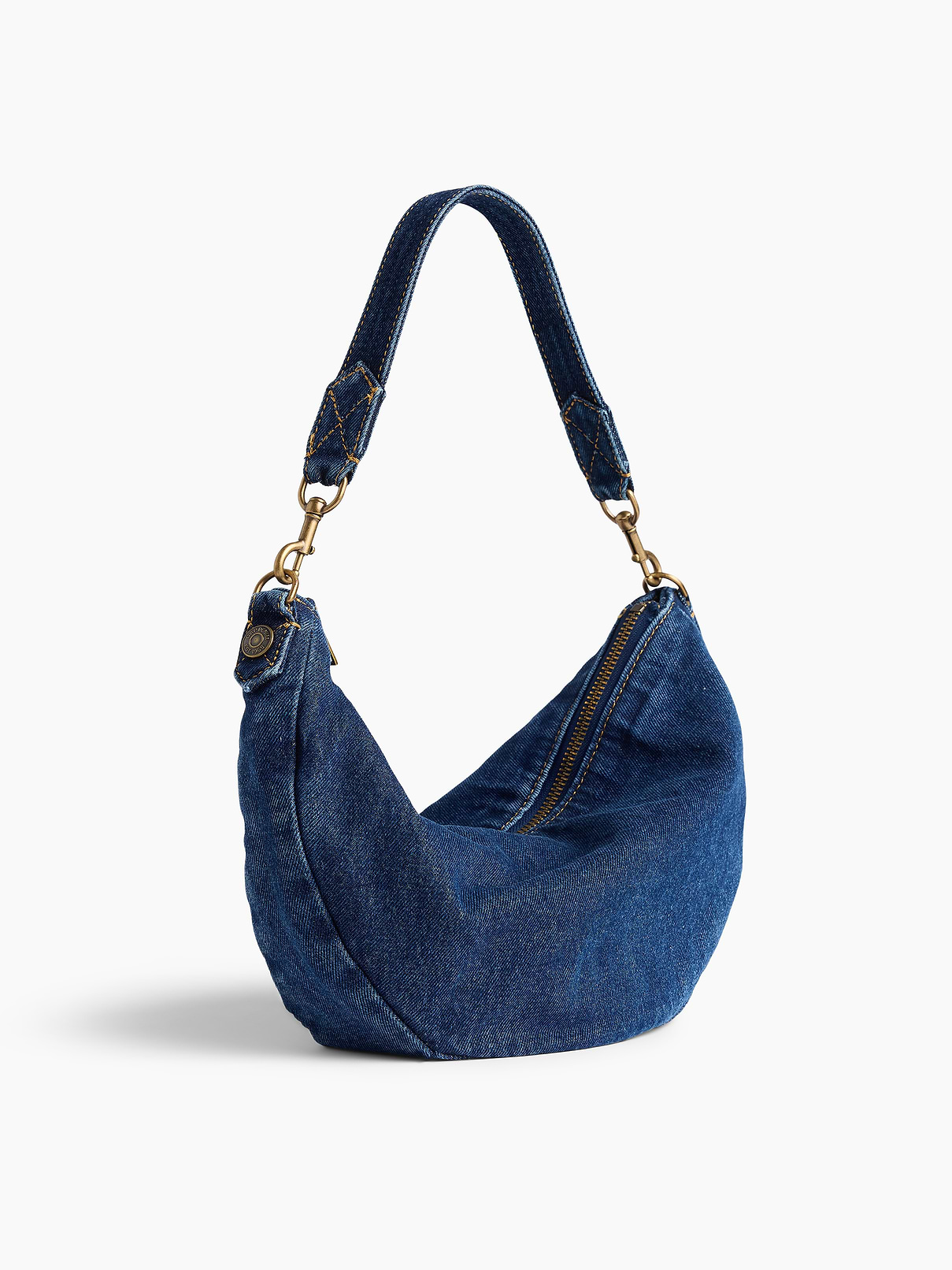 Image number 3 showing, Denim Crescent Bag