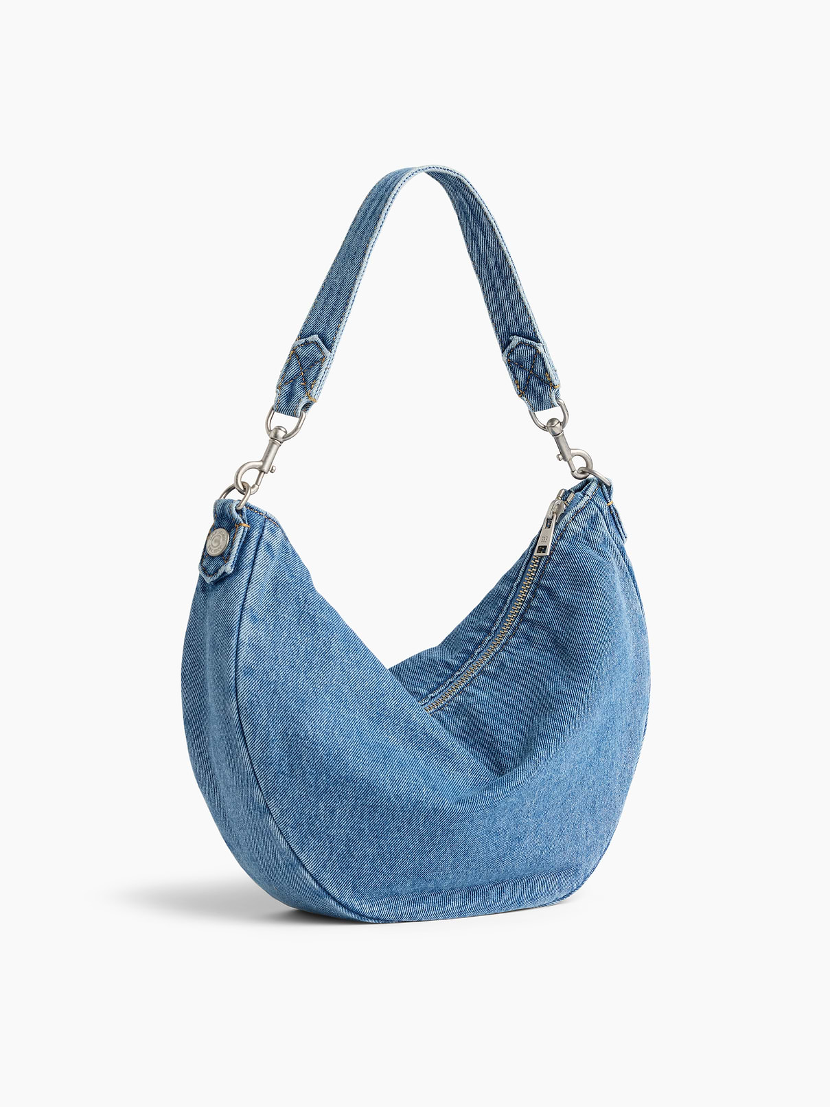 Image number 3 showing, Denim Crescent Bag