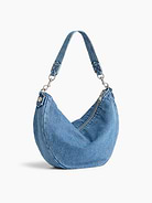 Image number 3 showing, Denim Crescent Bag