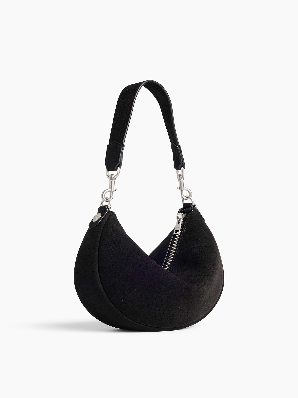 Image number 3 showing, Small Vegan Suede Crescent Crossbody