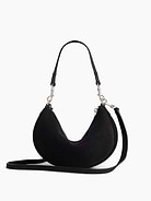 Image number 1 showing, Small Vegan Suede Crescent Crossbody