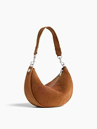 Image number 3 showing, Small Vegan Suede Crescent Crossbody