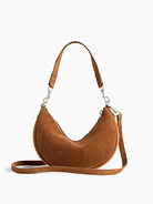 Image number 1 showing, Small Vegan Suede Crescent Crossbody
