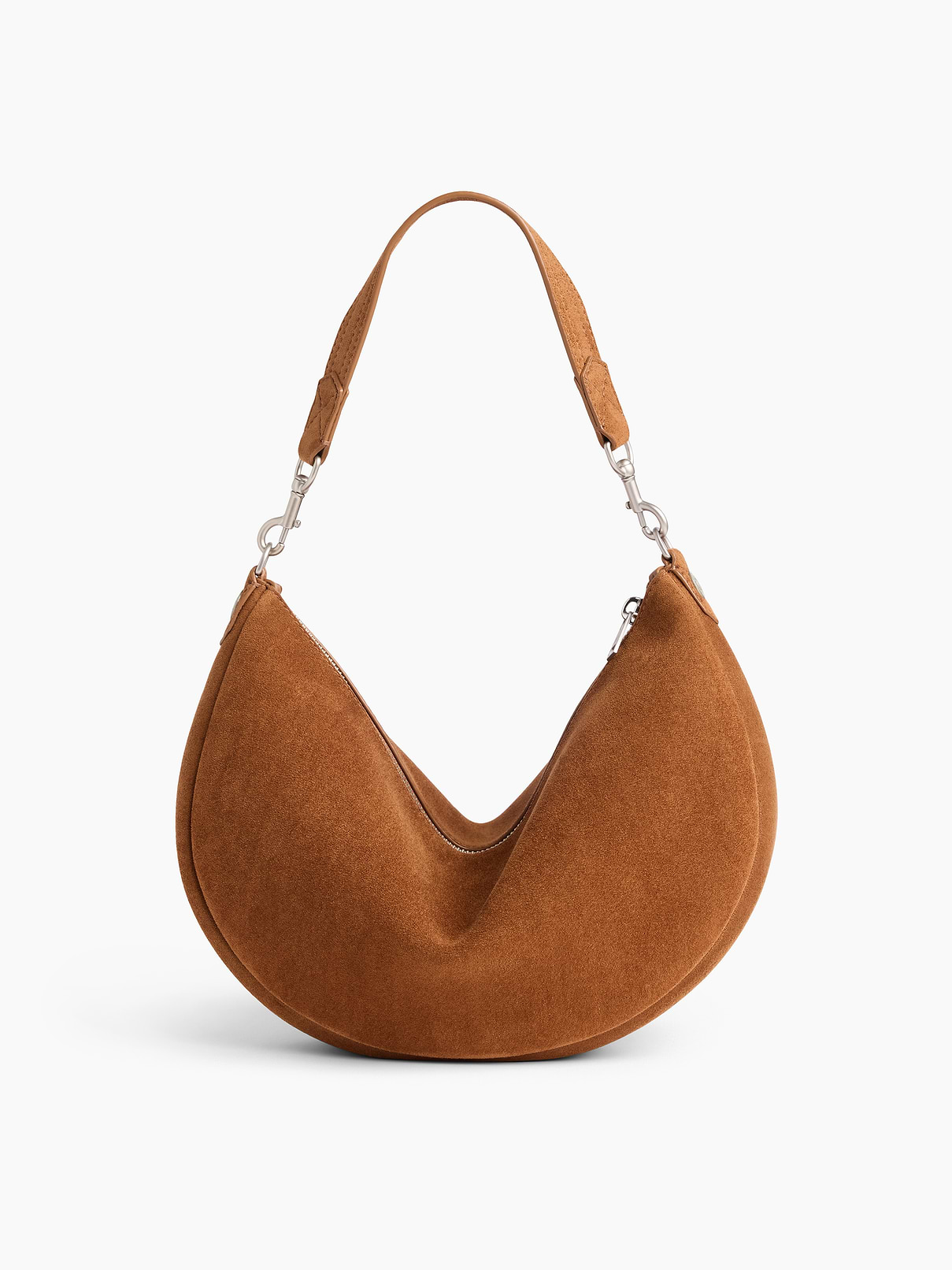 Image number 1 showing, Vegan Suede Crescent Bag