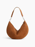 Image number 1 showing, Vegan Suede Crescent Bag