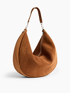 Image number 3 showing, Large Vegan Suede Crescent Bag