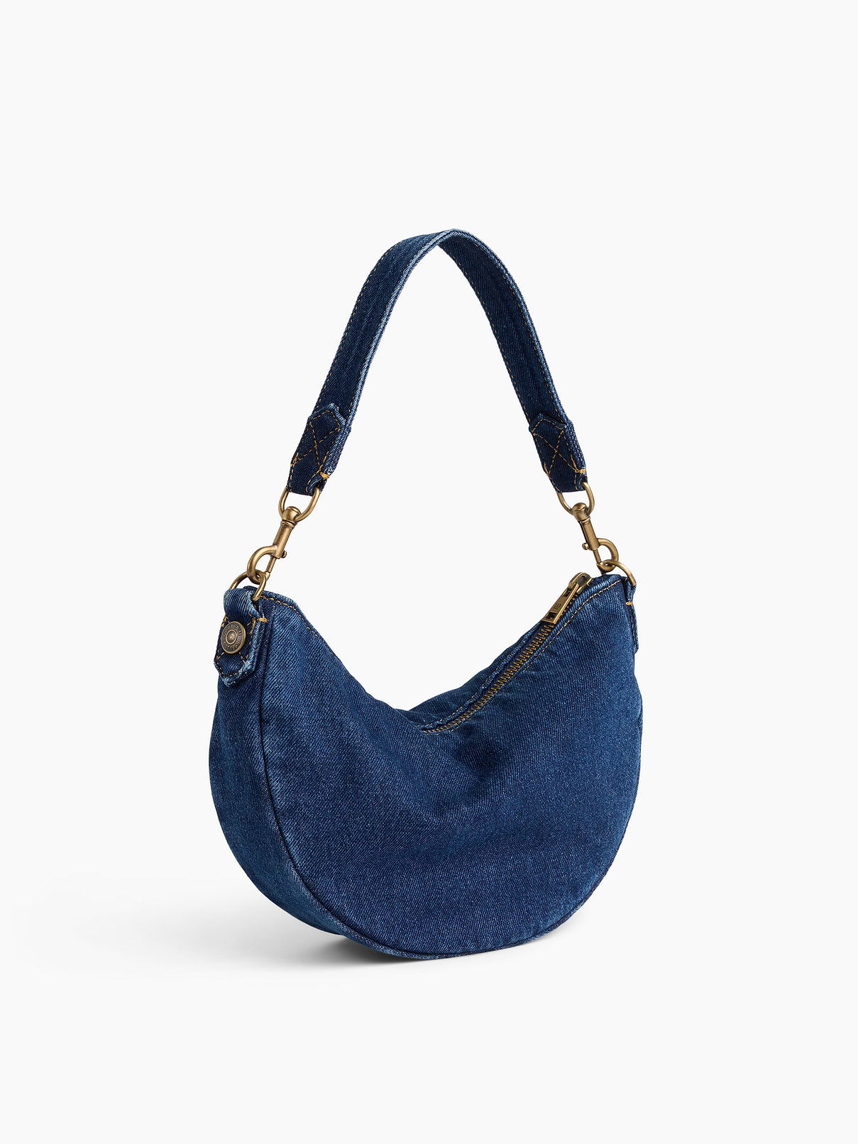 Image number 3 showing, Small Denim Crescent Crossbody