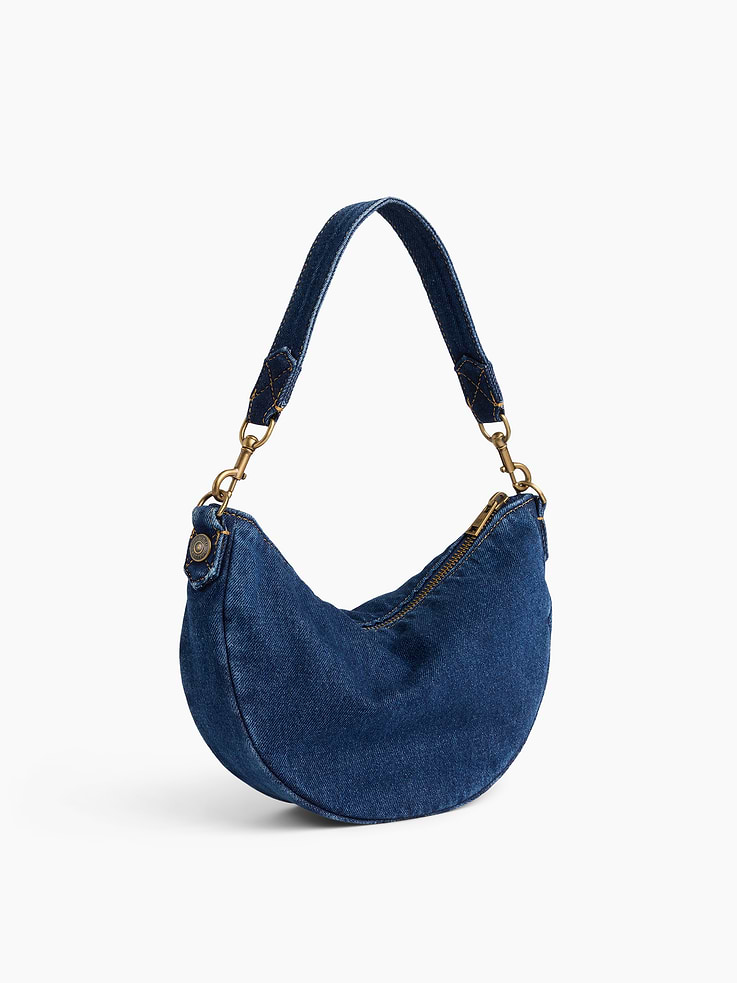 Image number 3 showing, Small Denim Crescent Crossbody