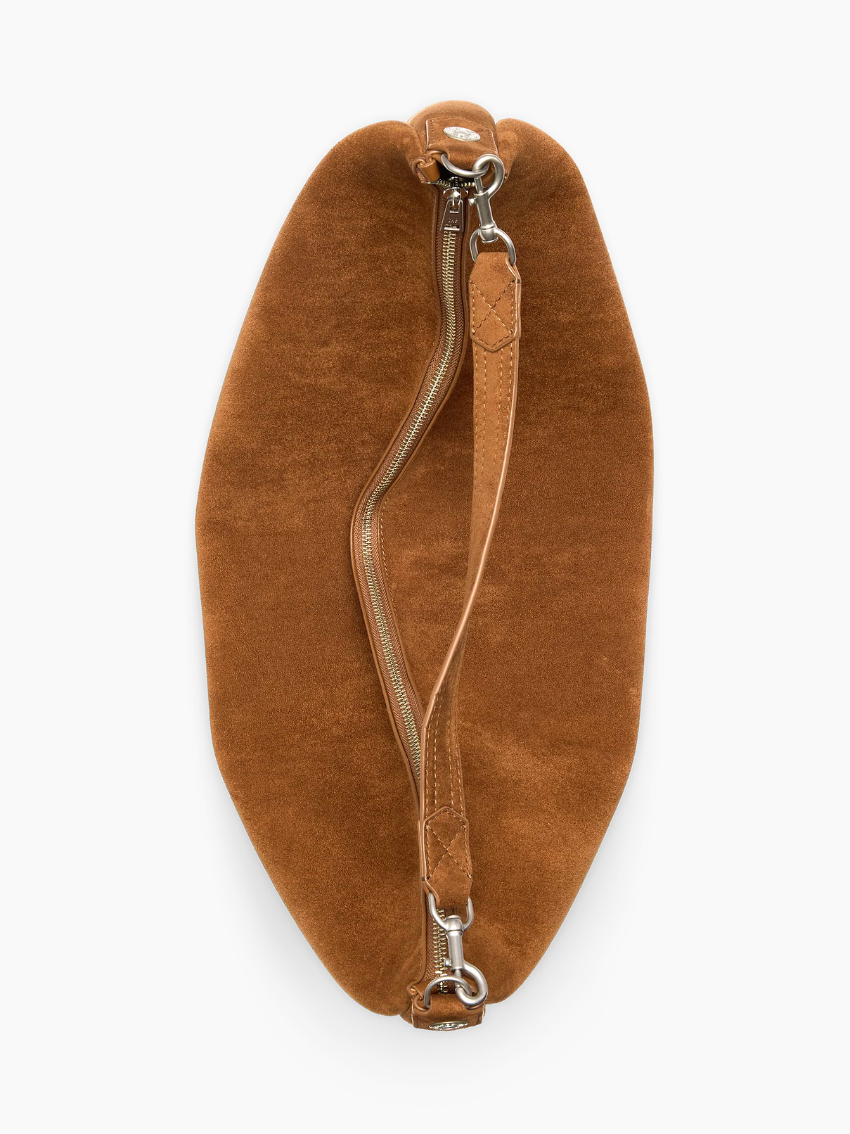 Image number 5 showing, Large Vegan Suede Crescent Bag