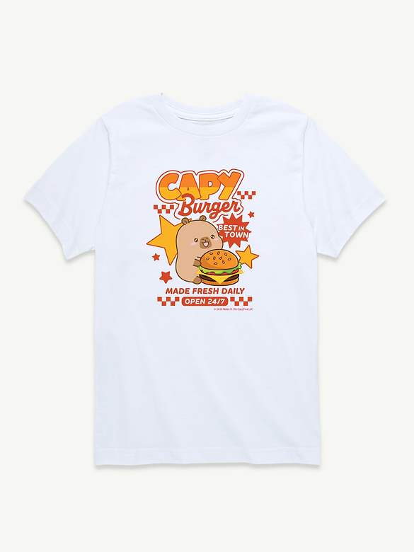 CapyFun Capyburger Restaurant Short Sleeve T-Shirt For Toddler