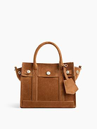 Image number 1 showing, Small Vegan Suede Five Pocket Tote