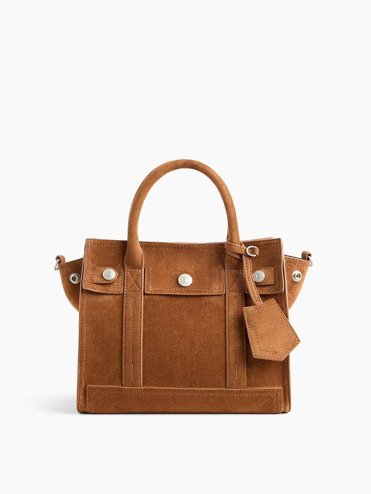 Image number 1 showing, Small Vegan Suede Five Pocket Tote