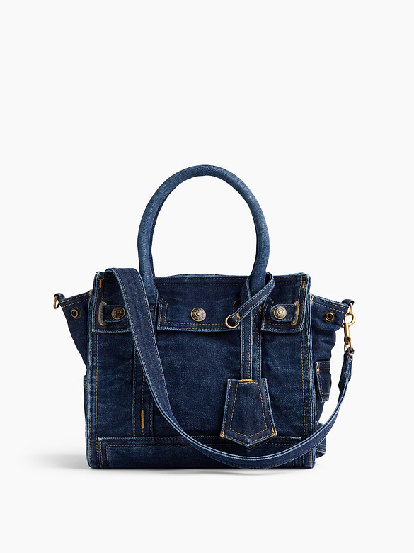 Small Denim Five Pocket Tote