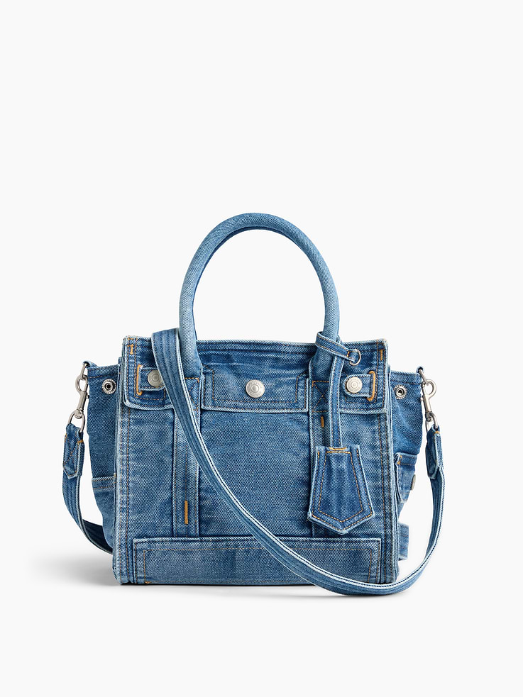 Image number 1 showing, Small Denim Five Pocket Tote