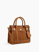 Image number 3 showing, Small Vegan Suede Five Pocket Tote