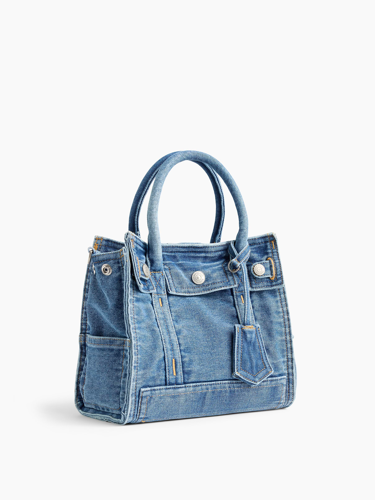 Image number 3 showing, Small Denim Five Pocket Tote