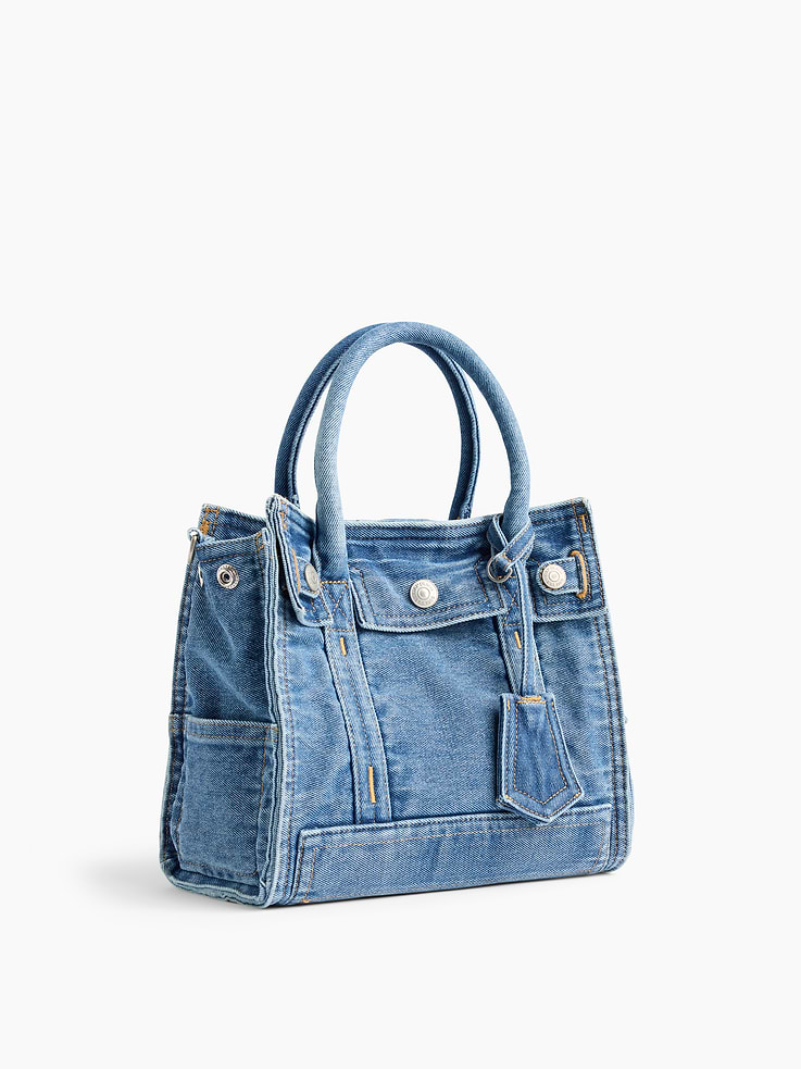 Image number 3 showing, Small Denim Five Pocket Tote