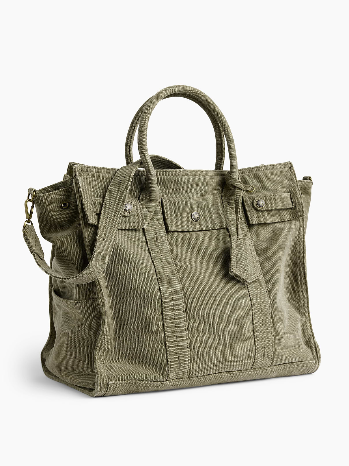 Image number 3 showing, Large Canvas Five Pocket Tote